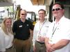 Caterpillar representatives support the Thompson Machinery event, including (L-R) Rachel Phillips, Cat Financial; Adam Ackerman, Caterpillar; Rob McCleary, Thompson Machinery; and Brian Mihalick, Cat Financial. 