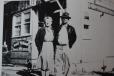 I.R. and Bessie Romer in front of Romer Merchantile.
 