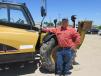 Glen Love, Live Oak Auctions of Goldthwaite, Texas, wanted to see this Cat TH460B telehandler.  