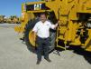 Jose Torres of Calhoun Tractor Inc. in Aledo, Texas, plans to bid on this Cat 980 C loader. 
 