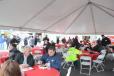 Guests enjoyed lunch under a tent. 