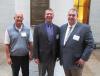 (L-R): Ed Beach of Shelly Materials, and Todd Young of Mar-zane Materials, join Jay Garrison of Shelly Materials. 
 