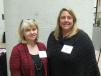 OAIMA’s Aline George (L) and Dawn Hoover serve as the welcoming committee at the legislative reception. 
