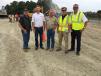 (L-R) are Patrick Tucker, Yadkin Valley Paving in Winston-Salem, N.C.; Wes Bumgardner and  Mike Farmer, both of John E Jenkins Inc., Gastonia, N.C.; and Jonathan Law and Mitch Christenburry, both of Carolina CAT. 
