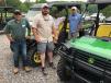 Heading out to the course are Travis DeMetro, T.J. Rademacher, Charles Stuck and Christian Caldwell, all of C.K. Contractors and Development, Kings Mountain, N.C. 