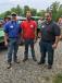 (L-R) are Leo Wambold, James River Equipment; Stephen Pedulla of Pedulla Excavating-Paving Inc., Mooresville, N.C.; and Terry Thomas, James River Equipment. 