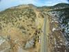 A drone captures a bird’s eye view of work on U.S. 24 Trout Creek. 
