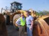 Joe Villa (L), used equipment manager, Ransome CAT, and Scott Cornell of A H Cornell & Son Inc., Jamison, Pa. Cornell purchased two Caterpillar 980K wheel loaders at the Ransome One-Day Sale. 