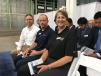 (L-R): Dick Mizzell and Brad Hutchinson, both of Company Wrench, and Tammy Parham of Neff Rental attend the event.
 