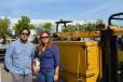 Alan Esparza (L) and Synthia Gutierrez of BMS Mining and Engineering were interested in this Tate light plant. 