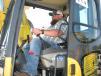 Ben Hopkins of Ben Hopkins LLC, a site prep and utilities contractor based in Jasper, Ga., tests out a Komatsu PC138US. 