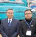 Sunward Equipment Founder He Qinghua (L) and Jun Wang, general manager of Sunward N.A.LLC.
 