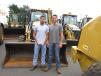 David Stavola (L) and Mike Margiotta, both of Stavola Contracting, Tinton Falls, N.J., are browsing for deals on Caterpillar equipment. 