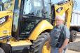 Rick Conley, owner of Conley and Sons Excavating, Seneca Falls, N.Y., just finished testing out this Caterpillar 420F backhoe. 