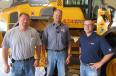 (L-R): Rob O’Rourke, Alta branch manager, takes time to thank Ryan Talsma and Dan Leeuw, both of Denney’s Excavating, for their recent purchase of a Volvo L90G wheel loader. 
 