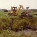 The Cat diesel D3 TTT works on a construction site in 1980.
(Caterpillar photo)
 
