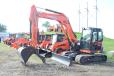 A Kubota mini-excavator was lined up and ready to go. 