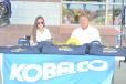 Brittany Self, warranty specialist, and Terry Ober, district business manager, both of Kobelco, were all smiles as they waited for guests. 