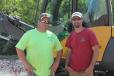 D’Arcy Cleveland (L), owner of D’Arcy Cleveland & Sons Excavation, Pawcatuck, Conn., and Ben Holmes, owner of Rye Beach Landscaping, Exeter, N.H., attended Lorusso Heavy Equipment’s demo day. Both had the opportunity to test the MCR skid excavator in person after seeing demonstrations online. 