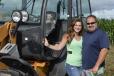 Andrea Marks and Larry Williams from Turin, N.Y., were very impressed with this like-new Case 121F loader. 