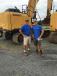 Woody (L) and Conner Hall, both of Raindrop Excavating in Richmond, Va., look for a dozer and an excavator. 