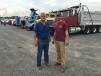 Woody (L) and Conner Hall, both of Raindrop Excavating in Richmond, Va., look for a dozer and an excavator. 