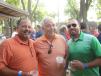 (L-R): Kenny Sandeno, president of D Construction Inc., Bud Boyer also of D Construction and Brian Eggert, Welsch Ready Mix, share a few laughs at the steak fry. 
 