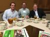 (L-R): Thomas Acree, High Tide Metals; Jeremy Alper, Southern Metals Recycling; and Travis Ward, Regional Metals Recovery and RANC president, talk during lunch. 