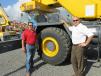 Jeff Cavaness (L) of Kirby-Smith Crane Division, Oklahoma City, Okla., and John Arterberry of Kirby-Smith Crane Division, Fort Worth, Texas, give this Grove RT 530E crane a complete physical. 
 