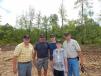 (L-R) are Rod, Tony, Zachary and Cole Thompson and a friend of the family, Dave Nynas. The Thompsons are the owners of property that is part of a federal program to help improve the habitat for the Golden Wing Warbler.
 