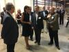 David Calder points out a few of their manufacturing techniques to Gov. Nikki Haley. 