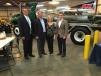 (L-R): South Carolina State Sen. Ross Turner; Glen and Tammy Calder; and Mike O’Brien, Association of Equipment Manufacturers stand in front of this Mauldin Precision Spray 2000 distributor. 