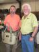 Marty Thornton (L) of the city of Douglas, Ga., stopped in for lunch and won a Yeti soft side cooler, which was presented to him by Ricky McCrary, Ditch Witch of Georgia, branch manager.
