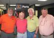 (L-R): Ronnie Mayfield, Ditch Witch of Georgia; James “Bip” Farrow, retired Georgia Power fleet manager, Columbus, Ga.; and Ricky McCrary and Wade Bailey, Ditch Witch of Georgia, catch up at the event.