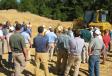A crowd assembled in Alabaster, Ala., to find out more about the newest dozer technology from Caterpillar. 