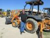 Allen Blakeman of Blakeman Steel, Haltom City, Texas, hopes to bid on this Case 580L loader/backhoe. 
 