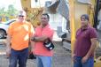 (L-R) are: Joe Puppa, owner of the Puppa Group, West Islip, N.Y., Jorge Moreira, owner of 3J, Huntington, N.Y., and Edwin Dribes, owner of Southwest Landscaping, Huntington Station, N.Y. 
