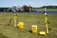 Multiple Trimble SPS930 universal total stations were used to cover the span of the 7,000 ft. (2,133 m) runway. 