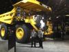 John Hall (L) and James McKnight of Caterpillar, want expo-goers to see the Caterpillar 777G (Tier IV). The new G series represents a new era for this size class from Caterpillar.
