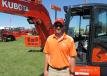 Doug Russell, Kubota service representative, goes over the features of this KX040-4 mini-excavator along with a wide range of other Kubota equipment at the show.
