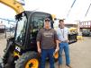 Wade Hatcher of Valley City, N.D., runs a mechanics shop and campgrounds maintenance with HJ Norman. They looked at the JCB 260 E skid steer at the General Equipment, Fargo, N.D., booth.
