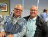 Brothers Mike Johnson (L) of Michigan CAT and Chris Johnson of Alta Equipment Company  enjoy their time at the sale.