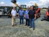 (L-R): Tim Cockerham of Charlotte Tractor Company welcomes Brooks Ferguson, Mike Dellinger and Kenny Walker, all of Duke Energy. 
