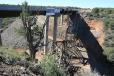 ADOT photo. The 62-year-old state Route 89 bridge at Hell Canyon was removed on 