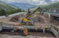Colorado Department of Transportation photo. Phase 2 is under way on a $30 million project to add an I-70 underpass that connects north and south frontage roads in the town of Vail, Colo.