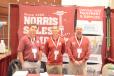 Norris Sales Company, headquartered in Conshohocken, Pa., with a branch in Sicklerville, N.J., was represented (L-R) by Ed Zoranski, sales representative; and Aaron Brown and Frank Kimberling, both inside sales. 