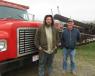 Andy Paterek (L), Lakeside Sand & Gravel, and his father, Fran Paterek, display Andy’s 1973 International 1800 loadstar at the event. 