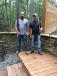 Kevin Watkins (L) and Kenny Powell, both of Hal Abernathy Contracting in Charlotte enjoy their day of skeet shooting. 