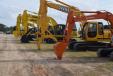 The Alex Lyon & Son auction in Kissimmee, Fla., featured a variety of equipment, including a line of excavators.   
