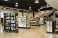 Individual parts pods highlight the 3,100 sq. ft. (288 sq m) of space in the main retail area.
